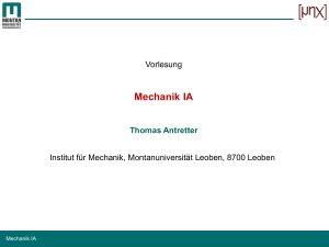 Mechanik IA - Institut für Mechanik
