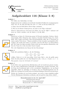 Aufgabenblatt 116 (Klasse 5–8) - Mathematik an der Universität