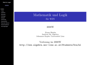 Mathematik und Logik - f[Please insert PrerenderUnicode{Ã¼} into