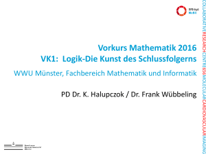 Präsentation VK1 (Frank Wübbeling)