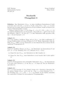 Stochastik ¨Ubungsblatt 9 - Department Mathematik