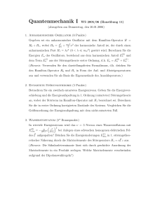 Quantenmechanik I WS 2005/06 (Hausübung 11) (abzugeben am