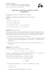Algorithmen und Datenstrukturen SS 06 ¨Ubungsblatt 1