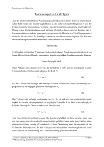 Ionentransport in Elektrolyten - Physikalische und Theoretische