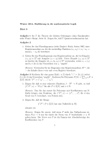Winter 2014, Einführung in die mathematische Logik Blatt 8 Aufgabe