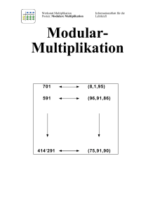 Modular- Multiplikation