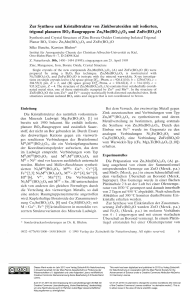 Zur Synthese und Kristallstruktur von Zinkboratoxiden mit isolierten