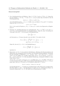 13. Übungen zu Mathematische Methoden der Physik 2 / 1. Feb