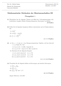 Mathematische Methoden der Biowissenschaften III