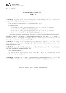 Differentialtopologie SS 11 Blatt 2