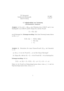 Stochastische Analysis - TU Darmstadt/Mathematik