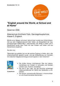 English around the World, at School and at Home