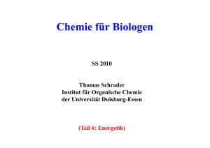 Ch i fü Bi l emie für Biologen - an der Universität Duisburg