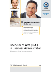 Bachelor of Arts in Business Administration mit