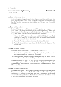 Kombinatorische Optimierung WS 2015/16