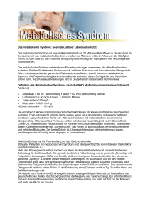 Das metabolische Syndrom - Institut für Betriebliche
