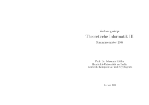 Theoretische Informatik III - Humboldt