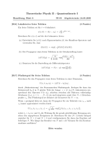 Theoretische Physik II - Quantentheorie I