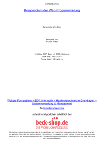 Kompendium der Web-Programmierung - Beck-Shop