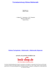 Formelsammlung Höhere Mathematik - ReadingSample - Beck-Shop