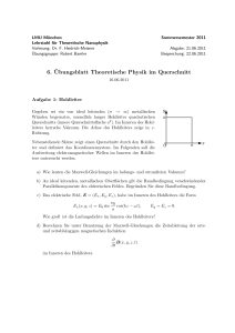 6. ¨Ubungsblatt Theoretische Physik im Querschnitt