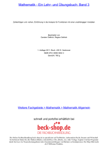 Mathematik - Ein Lehr- und Übungsbuch - Beck-Shop