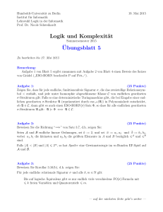 Logik und Komplexität Übungsblatt 5