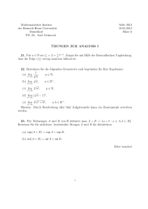 Blatt 6 - Universität Düsseldorf: Mathematik