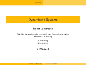 Dynamische Systeme - Universität Hamburg