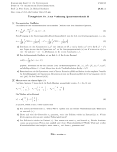 Ubungsblatt Nr. 2 zur Vorlesung Quantenmechanik II - KIT