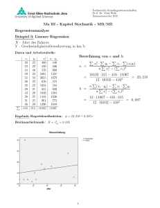 Ma III - Kapitel Stochastik - MB/ME Regressionsanalyse Beispiel 3