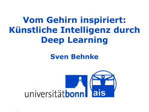 Grundlagen der Robotik 1. Einführung Prof. Sven Behnke