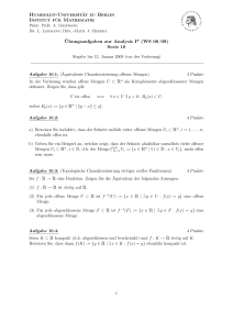 (WS 08/09) Serie 10 - Institut für Mathematik - Humboldt