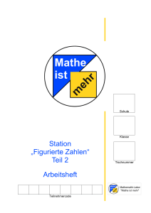 Station „Figurierte Zahlen“ Teil 2 Arbeitsheft - Mathematik