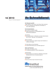 ifo Schnelldienst 10/2013
