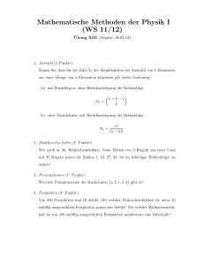 Mathematische Methoden der Physik I (WS 11/12)