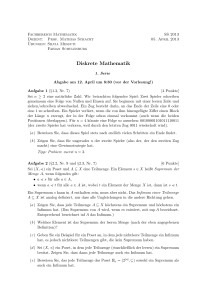Diskrete Mathematik - Fachbereich Mathematik
