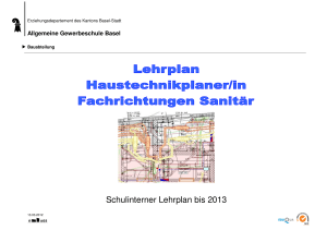 Lehrplan HTPL Sanitär alte BiVo - Allgemeine Gewerbeschule Basel