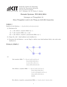Formale Systeme, WS 2013/2014 Lösungen zu ¨Ubungsblatt 10