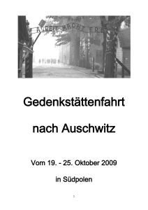 Gedenkstättenfahrt nach Auschwitz