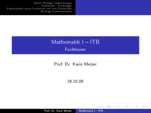 Mathematik I -- ITB