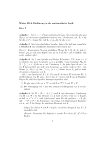 Winter 2014, Einführung in die mathematische Logik Blatt 7 Aufgabe