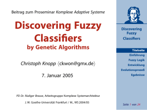 Discovering Fuzzy Classifiers - Goethe