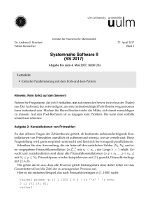 Systemnahe Software II (SS 2017)