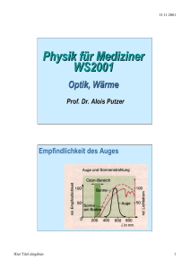 Physik für Mediziner WS2001
