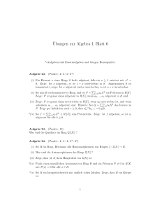 Übungen zur Algebra I, Blatt 6