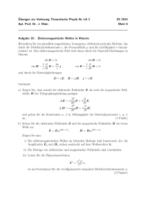 Übungen zur Vorlesung Theoretische Physik für LA 2 SS 2014 Apl