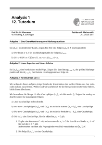 Analysis 1 12. Tutorium - TU Darmstadt/Mathematik