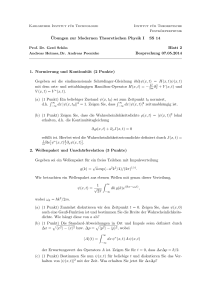 ¨Ubungen zur Modernen Theoretischen Physik I SS 14 Blatt 2