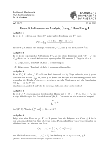 Unendlich-dimensionale Analysis,¨Ubung / Hausübung 4